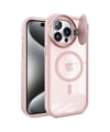 Apple iPhone Uyumlu   15 Pro Kılıf Teleskop Lens Magsafe Silikon Kapak - Pembe Belirtilmemiş