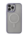 Apple iPhone Uyumlu   15 Pro Max Kılıf Room Magneticsafe Silikon - Lila Belirtilmemiş