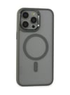 Apple iPhone Uyumlu 15 Pro Max - Kılıf Room Magneticsafe Silikon - Gri Belirtilmemiş