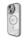 Apple iPhone Uyumlu 15 Pro Max - Kılıf Teleskop Lens Magsafe Silikon - Kapak - Titan Gri Belirtilmemiş