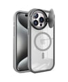 Apple iPhone Uyumlu 15 Pro Max - Kılıf Teleskop Lens Magsafe Silikon - Kapak - Titan Gri Belirtilmemiş