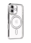 Apple iPhone Uyumlu  16 Kılıf Joke Simli Magneticsafe Kılıf -  Gri Belirtilmemiş