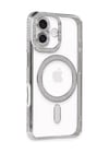 Apple iPhone Uyumlu  16 Kılıf Joke Simli Magneticsafe Kılıf -  Gümüş Belirtilmemiş