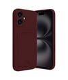 Apple iPhone Uyumlu 16 - Kılıf Kelvin Kartvizitli Silikon - Bordo Belirtilmemiş