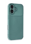 Apple iPhone Uyumlu  16 Plus Kılıf Auto Focus Karbon Kapak -  Koyu Yeşil Belirtilmemiş