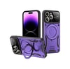 Apple iPhone Uyumlu   16 Pro Kılıf Joy Lens Standlı Kapak - Mor Belirtilmemiş