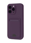 Apple iPhone Uyumlu 16 Pro - Kılıf Kelvin Kartvizitli Silikon - Derin Mor Belirtilmemiş