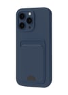 Apple iPhone Uyumlu  16 Pro Kılıf Kelvin Kartvizitli Silikon -  Lacivert Belirtilmemiş