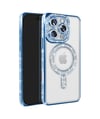 Apple iPhone Uyumlu   16 Pro Max Kılıf Joke Simli Magneticsafe Kılıf - Mavi Belirtilmemiş