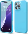 Apple iPhone Uyumlu   16 Pro Max Kılıf Nano İçi Kadife Silikon - Mavi Belirtilmemiş