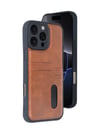 Apple iPhone Uyumlu 16 Pro Max - Kılıf Sara Kartvizitli Deri - Kılıf - Taba Belirtilmemiş