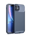 Apple   Uyumlu   iPhone 11 Kılıf Auto Focus Karbon Kapak - Lacivert Belirtilmemiş