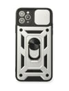 Apple Uyumlu   iPhone 11 Pro Kılıf Pars Lens Yüzüklü Silikon - Gümüş Belirtilmemiş