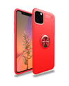 Apple Uyumlu   iPhone 11 Pro Max Kılıf Range Yüzüklü Silikon - Kırmızı Belirtilmemiş