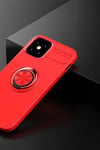 Apple Uyumlu   iPhone 12 Mini Kılıf Range Yüzüklü Silikon - Kırmızı Belirtilmemiş