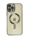 Apple Uyumlu   iPhone 12 Pro Max Kılıf Kross Magneticsafe Kapak - Koyu Yeşil Belirtilmemiş