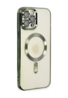Apple Uyumlu   iPhone 12 Pro Max Kılıf Kross Magneticsafe Kapak - Koyu Yeşil Belirtilmemiş