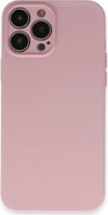 Apple Uyumlu   iPhone 13 Pro Kılıf Nano İçi Kadife Silikon - Pembe Belirtilmemiş