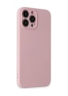 Apple Uyumlu   iPhone 13 Pro Kılıf Nano İçi Kadife Silikon - Pembe Belirtilmemiş