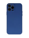 Apple Uyumlu   iPhone 13 Pro Max Kılıf Nano İçi Kadife Silikon - Lacivert Belirtilmemiş