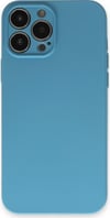 Apple Uyumlu   iPhone 13 Pro Max Kılıf Nano İçi Kadife Silikon - Mavi Belirtilmemiş