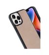 Apple Uyumlu   iPhone 14 Pro Max Kılıf Aras Deri Kapak - Pudra Belirtilmemiş