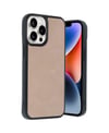 Apple Uyumlu   iPhone 14 Pro Max Kılıf Aras Deri Kapak - Pudra Belirtilmemiş