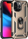 Apple Uyumlu   iPhone 14 Pro Max Kılıf Sofya Yüzüklü Silikon Kapak - Gold Belirtilmemiş