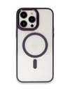Apple Uyumlu   iPhone 15 Pro Max Kılıf Room Magneticsafe Silikon - Derin Mor Belirtilmemiş