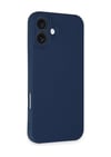 Apple Uyumlu   iPhone 16 Kılıf First Silikon - Lacivert Belirtilmemiş