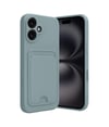 Apple Uyumlu   iPhone 16 Kılıf Kelvin Kartvizitli Silikon - Açık Yeşil Belirtilmemiş