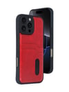 Apple   Uyumlu   iPhone 16 Pro Kılıf Sara Kartvizitli Deri Kılıf - Kırmızı Belirtilmemiş
