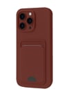 Apple Uyumlu   iPhone 16 Pro Max Kılıf Kelvin Kartvizitli Silikon - Bordo Belirtilmemiş