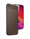 Apple Uyumlu   iPhone 16e Kılıf Auto Focus Karbon Kapak - Kahverengi Belirtilmemiş