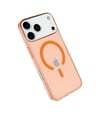 Apple Uyumlu   iPhone 17 Pro Max Kılıf Pc Real Magsafe Kapak - Turuncu Belirtilmemiş