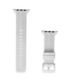 Apple Watch 38mm Uyumlu Kr408 Çizgili Silikon Kordon - Beyaz -
