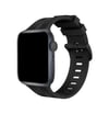 Apple Watch 38mm Uyumlu Kr408 Çizgili Silikon Kordon - Siyah Diğer