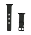 Apple Watch 38mm Uyumlu Kr408 Çizgili Silikon Kordon - Siyah Diğer