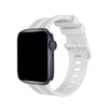 Apple Watch 38mm Uyumlu Kr408 Çizgili Silikon Kordon - Beyaz -