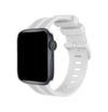 Apple Watch 38mm Uyumlu Kr408 Çizgili Silikon Kordon - Beyaz -