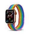 Apple Watch 38mm Uyumlu Metal Mıknatıslı Kordon - Gökkuşağı -