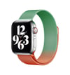 Apple Watch 38mm Uyumlu Metal Mıknatıslı Kordon - Turuncu-yeşil Diğer