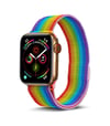 Apple Watch 38mm Uyumlu Metal Mıknatıslı Kordon - Gökkuşağı -