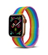 Apple Watch 38mm Uyumlu Metal Mıknatıslı Kordon - Gökkuşağı -