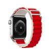 Apple Watch 38mm Uyumlu Mountain Kordon - Beyaz-kırmızı -