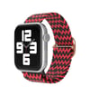 Apple Watch 38mm Uyumlu Star Kordon - Zigzag Kırmızı-siyah -