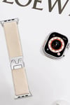 Apple Watch 42mm Uyumlu Forest Kumaş Kordon - Krem -