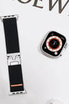 Apple Watch 42mm Uyumlu Forest Kumaş Kordon - Siyah Diğer