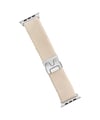 Apple Watch 42mm Uyumlu Forest Kumaş Kordon - Krem -