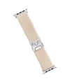 Apple Watch 42mm Uyumlu Forest Kumaş Kordon - Krem -